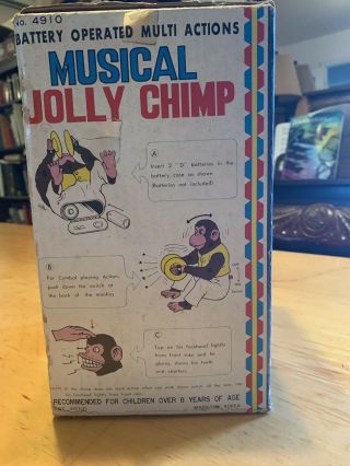 Vintage Battery Operated Musical Jolly Chimp Monkey - - 6