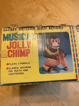 Vintage Battery Operated Musical Jolly Chimp Monkey - - 8