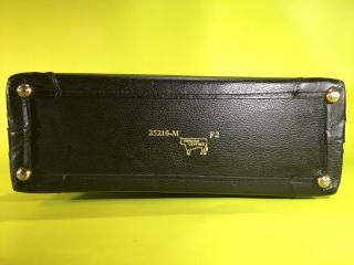 Vintage Doctors Medical Bag Crest Lock Co.  25216M F2 Leather Black 6