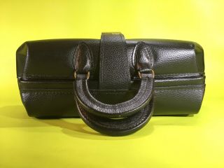 Vintage Doctors Medical Bag Crest Lock Co.  25216M F2 Leather Black 7