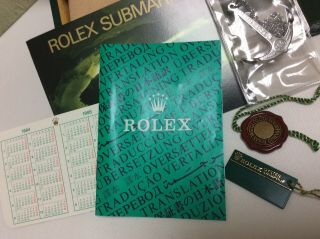 Rolex Submariner 16610 Vintage Watch Box Set Anchor,  Booklet,  Card Holder,  Tags etc 10