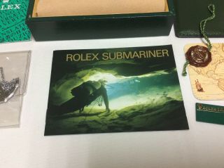 Rolex Submariner 16610 Vintage Watch Box Set Anchor,  Booklet,  Card Holder,  Tags etc 7