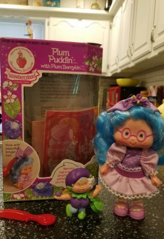 Vintage Plum Puddin Berrykin Doll And Critter Near Kenner Ssc 1985