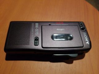 Vintage Sony Bm - 575 Dictator Micro Cassette Player Recorder
