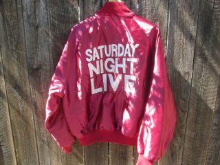 SATURDAY NIGHT LIVE Vintage 1980 ' s Logo Satin Crew Jacket EDDIE MURPHY 2