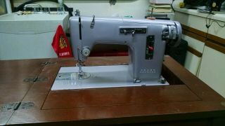 Vintage Sears Kenmore Sewing Machine Model 158.  433 W/cabinet