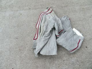 Vtg Early Wool Baseball Uniform Jersey & Pants Braves Style Trim Size 42