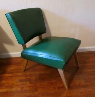 Vintage Green Slipper Chair.  1952.  Mid Century Modern.  Viking Art Line.  Retro