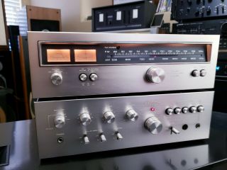 Sansui Au - 4400 Rare Silver Integrated Amplifier & Tu - 4400 Tuner - 100/120/220v
