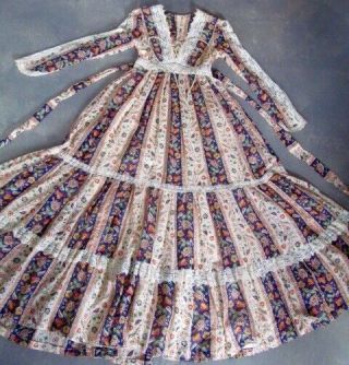 Vintage victorian Gunne sax dress hippie Corset bohemian dress prairie gypsy 6