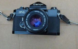 Vintage Canon F1 35mm Slr Camera With Canon Fd F1;1:8 Lens