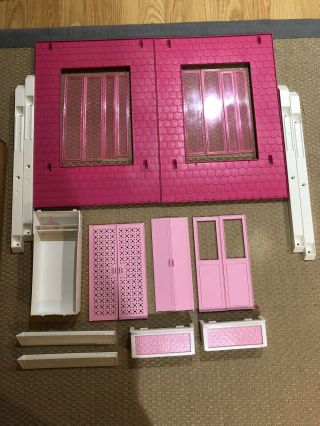 VTG 1985 PINK BARBIE DOLL A Frame DREAM HOUSE w/ BOX - Near Complete 2