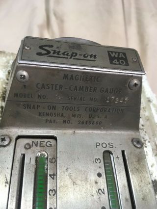 Snap on WA40 Magnetic Caster Camber Gauge vintage pair 3