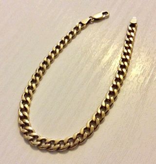 Good Gents Vintage Fully Hallmarked 18 Carat Gold Bracelet Mens 18ct Bracelet
