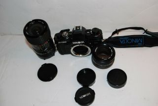 Vintage Minolta X - 700 Film Camera W/ Md 50mm 1:1.  4 Zoom 28 - 70mm 1:3.  5 - 4.  5 Lens