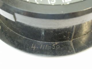 Vintage Chelsea Ships Clock US Navy 24 Hour Dial Bakelite Case 1940 - 50 ' s 3