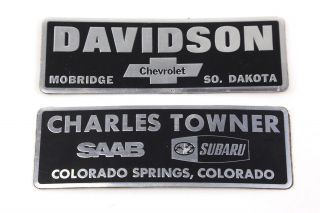Vintage Chevrolet Saab Subaru Dealer Emblem Car Truck Decals Davidson Colorado