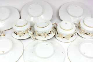 Antique Coalport set of Six Cup and Saucer Hand Painted Flowers Circa 1825 7