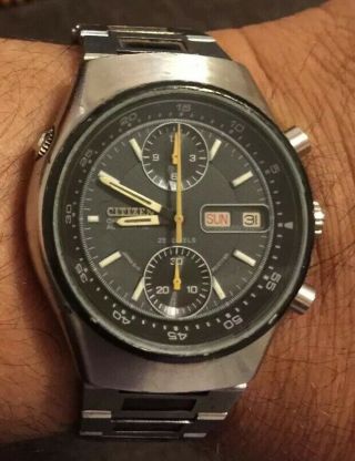 Vintage Citizen Automatic Chronograph Gn - 4 - S 67 - 9119 St.  Steel Made In Japan