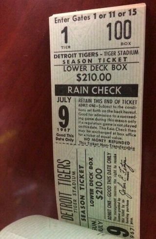 1967 Detroit Tigers Season Ticket Book,  complete,  Tiger Stadium - - rare 2