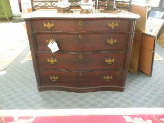 Vintage Chest Of Drawers With Marble Top.  Four Drawers.