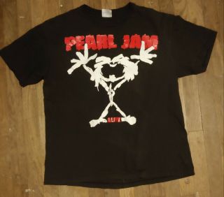 Vintage 90s Pearl Jam Alive Xl T - Shirt Stickman