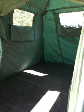 RARE Vtg 50s? 60s? Camp Camping Green Canvas JC HIGGINS UMBRELLA TENT 10 x 12 5