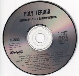 HOLY TERROR - Terror and submission JAPAN CD w/OBI Mega Rare 3