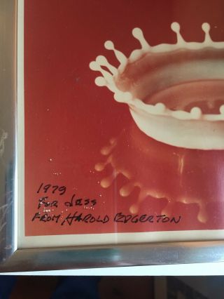MIT Rare Vintage SIGNED Harold Edgerton 1979 Dye Transfer CORONET MILK DROP 4