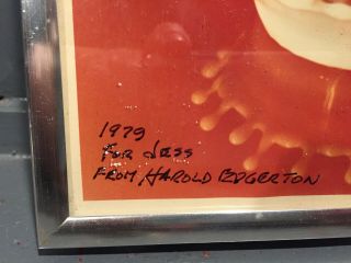 MIT Rare Vintage SIGNED Harold Edgerton 1979 Dye Transfer CORONET MILK DROP 8