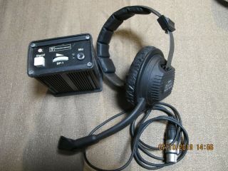 Vtg 2pc Belt Pack Production Intercom Bp - 1,  Smh 210 Headphone 2
