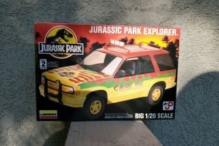 1994 Lindberg Jurassic Park Jungle Explorer Model Kit 1:20 Scale Vintage