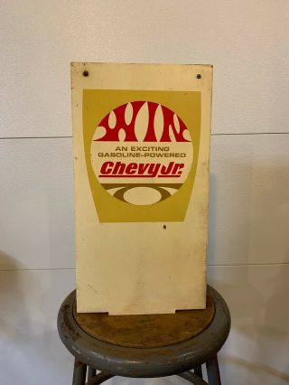 Vintage Dealership 2 Sided Stand Up Sign “win A Chevy Jr.  ”.  Monza Go Kart Rupp