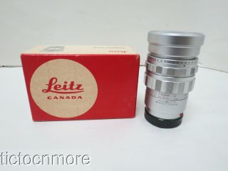 Vintage Leitz Canada Leica Summicron Camera Lens 1:2/90 & Orig Box