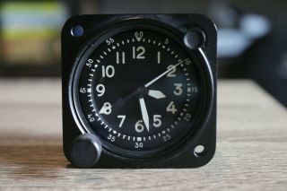 Vintage Waltham A - 13a - 2 Military Aircraft Clock Usaf Dash Clock - Open Box