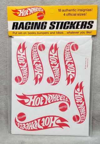 Vintage 1969 Hot Wheels Red Line Racing Stickers In Package
