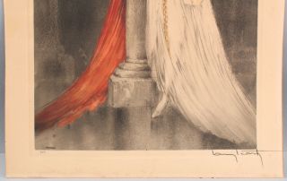 Antique Authentic Louis Icart Faust Young Woman & Devil Aquatint Etching 7