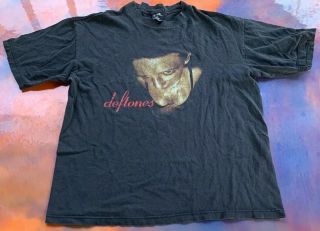 Vintage 1998 Deftones Around The Fur Concert Band Graphic Giant T - Shirt Sz L