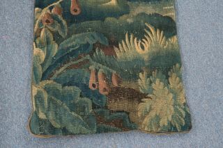 Antique Flemish Verdure Tapestry Panel Hand - Woven Wool 21 