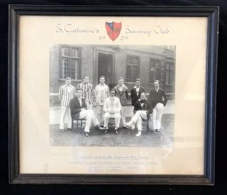 ⭕️ Vintage 1929 Saint Catherine’s College Swimming Club Water Polo Men’s Team 10