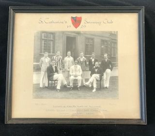 ⭕️ Vintage 1929 Saint Catherine’s College Swimming Club Water Polo Men’s Team 3