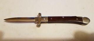 Vintage Puma " Medici " Swing - Guard Stiletto Knife With Rosewood Scales