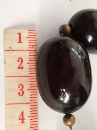 Vintage Antique Cherry Amber Bakelite Faturan 94 GR 70 CM long 7
