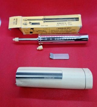 Vintage Bergeon 5011 Watch Pressure Crystal Removing Pump W/ Box Exc Cond.