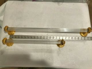 Sherle Wagner Vintage Phlrich Brass 24k Gold Plated And Crystal Towel Bars
