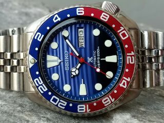 Vintage Seiko Diver 6309 - 7290 Save The Ocean Mod Automatic Men Watch 813426