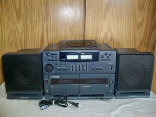 (r) Magnavox Am/fm Cd Radio Cassette Boombox Az 8705 Vintage 1990 