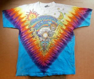 Vtg 1992 Grateful Dead Tie - Dye T - Shirt – Summer ’92 Tour – Liquid Blue,  Size Xl