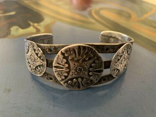 Early Navajo Ingot Coin Silver Cuff Bracelet Rare