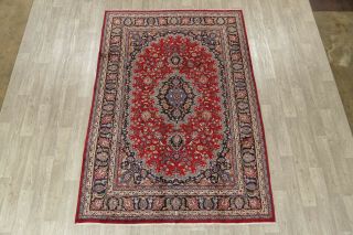 Traditional Medallion Floral Oriental Hand - Knotted Carpet 6 x 9 Wool Area Rug 2